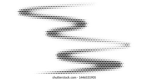 Halftone dotted background. Black dots in modern style on a white background. Vintage illustration for design concept. Modern texture. Polka dot style texture.