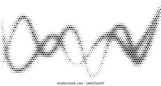 Halftone dotted background. Black dots in modern style on a white background. Vintage illustration for design concept. Modern texture. Polka dot style texture.