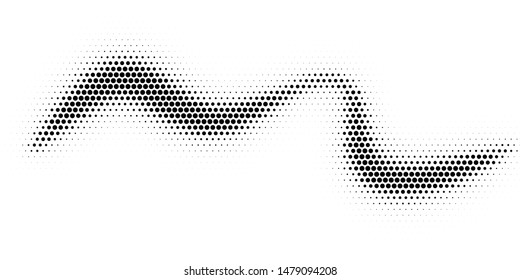 Halftone dotted background. Black dots in modern style on a white background. Vintage illustration for design concept. Modern texture. Polka dot style texture.