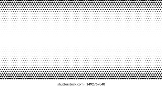 Halftone dotted background. Black dots in modern style on a white background. Vintage illustration for design concept. Modern texture. Polka dot style texture.
