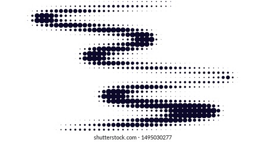 Halftone dotted background. Black dots in modern style on a white background. Vintage illustration for design concept. Modern texture. Polka dot style texture.