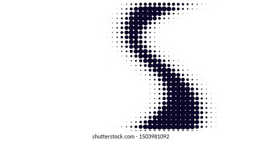 Halftone dotted background. Black dots in modern style on a white background. Vintage illustration for design concept. Modern texture. Polka dot style texture.