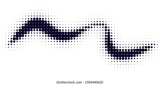Halftone dotted background. Black dots in modern style on a white background. Vintage illustration for design concept. Modern texture. Polka dot style texture.