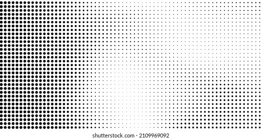 Halftone dotted background. Black dots in modern style on a white background. Vintage illustration for design concept. Modern texture. Polka dot style texture.