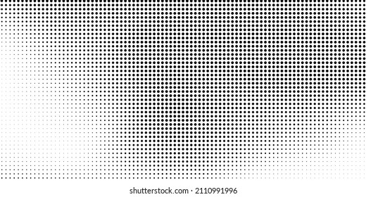 Halftone dotted background. Black dots in modern style on a white background. Vintage illustration for design concept. Modern texture. Polka dot style texture.