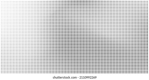 Halftone dotted background. Black dots in modern style on a white background. Vintage illustration for design concept. Modern texture. Polka dot style texture.