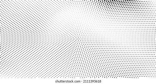 Halftone dotted background. Black dots in modern style on a white background. Vintage illustration for design concept. Modern texture. Polka dot style texture.