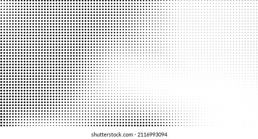 Halftone dotted background. Black dots in modern style on a white background. Vintage illustration for design concept. Modern texture. Polka dot style texture.