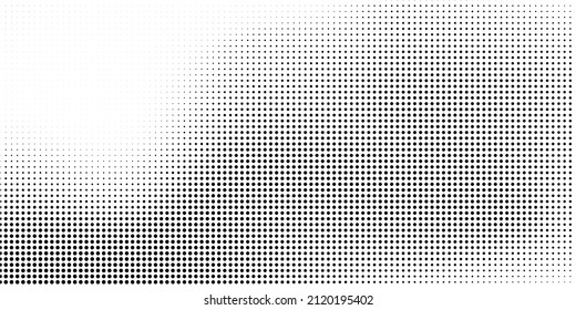 Halftone dotted background. Black dots in modern style on a white background. Vintage illustration for design concept. Modern texture. Polka dot style texture.