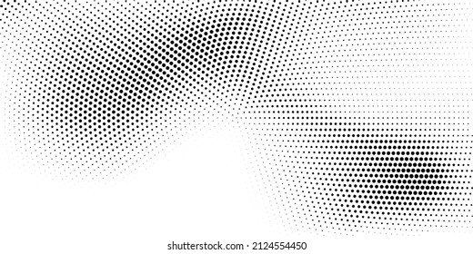 El fondo está salpicado de semitono. Los puntos negros en un estilo moderno con un fondo blanco. Ilustración vintage para el concepto de diseño. Textura moderna. Textura estilo punto polka.