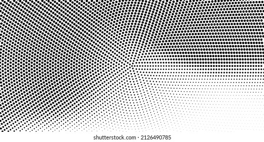 Halftone dotted background. Black dots in modern style on a white background. Vintage illustration for design concept. Modern texture. Polka dot style texture.