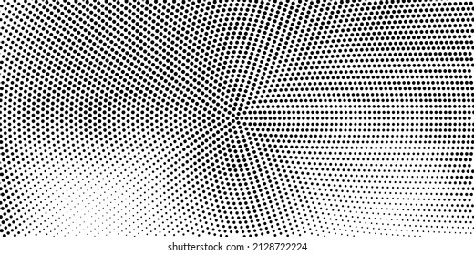 Halftone dotted background. Black dots in modern style on a white background. Vintage illustration for design concept. Modern texture. Polka dot style texture.