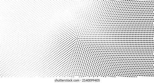 Halftone dotted background. Black dots in modern style on a white background. Vintage illustration for design concept. Modern texture. Polka dot style texture.