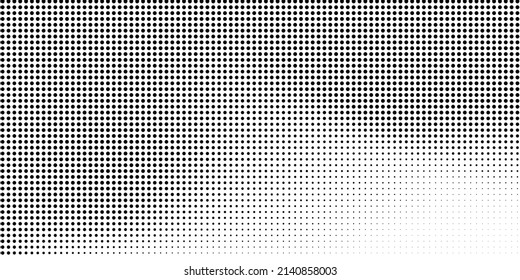 Halftone dotted background. Black dots in modern style on a white background. Vintage illustration for design concept. Modern texture. Polka dot style texture.