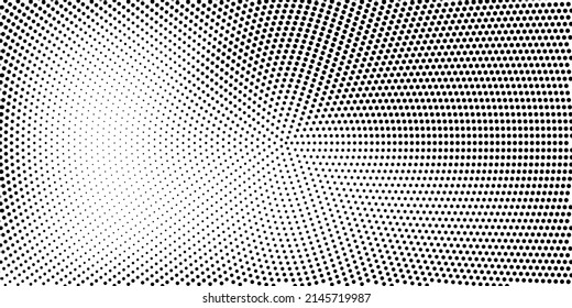 Halftone dotted background. Black dots in modern style on a white background. Vintage illustration for design concept. Modern texture. Polka dot style texture.
