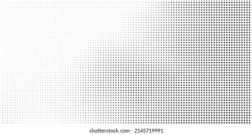 Halftone dotted background. Black dots in modern style on a white background. Vintage illustration for design concept. Modern texture. Polka dot style texture.