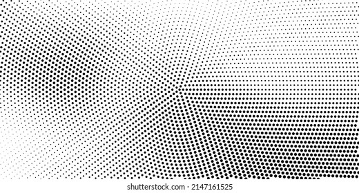 Halftone dotted background. Black dots in modern style on a white background. Vintage illustration for design concept. Modern texture. Polka dot style texture.