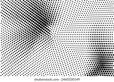 Halftone dotted background. Black dots in modern style on a white background. Vintage illustration for design concept. Modern texture. Polka dot style texture.