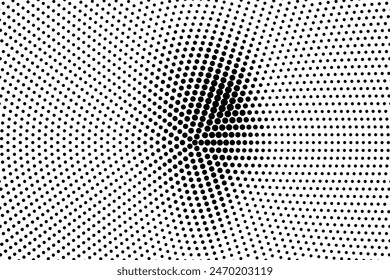 Fondo punteado de semitonos. Puntos negros en estilo moderno sobre un fondo blanco. Ilustración de Antiguas para el concepto de diseño. Textura moderna. Textura estilo lunar.