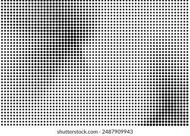 Halbton gepunkteter Hintergrund. Schwarze Punkte im modernen Stil auf weißem Hintergrund. Klassische Illustration für Designkonzept. Moderne Textur. Textur im Polka-Dot-Stil.