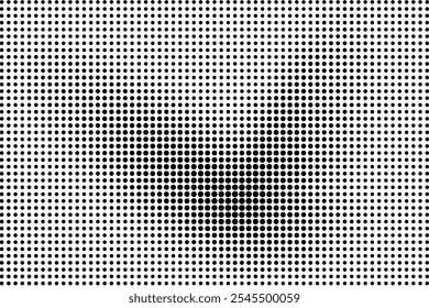 Halftone dotted background. Black dots in modern style on a white background. Vintage illustration for design concept. Modern texture. Polka dot style texture.