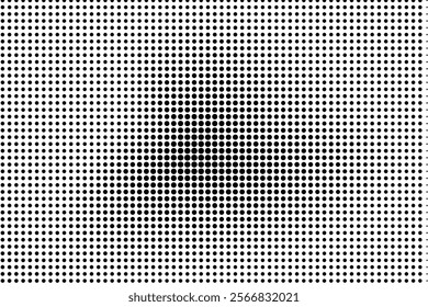 Halftone dotted background. Black dots in modern style on a white background. Vintage illustration for design concept. Modern texture. Polka dot style texture.