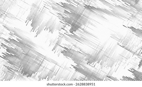 Halftone dotted background. Black dots in modern style on a white background. Vintage illustration for design concept. Modern texture. Polka dot style texture.