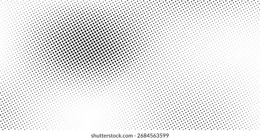 Fondo punteado de semitono. Puntos negros en estilo moderno sobre un fondo blanco. Ilustración de Antiguas para el concepto de diseño. Textura moderna. Textura de estilo de lunares. Vector eps 10