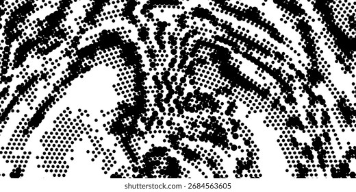 Halftone dotted background. Black dots in modern style on a white background. Vintage illustration for design concept. Modern texture. Polka dot style texture.