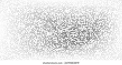 Plano de fundo pontilhado em meio-tom. Pontos pretos em estilo moderno em um fundo branco