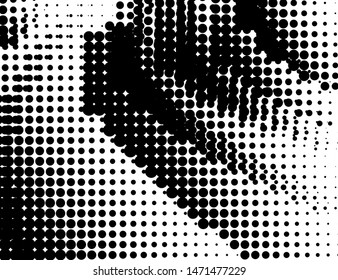 Halftone dotted background. Black and white color. Vector illustration