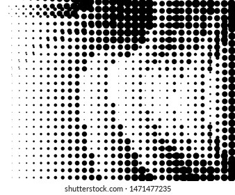 Halftone dotted background. Black and white color. Vector illustration