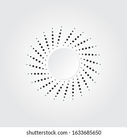 Halftone dotted background circular. vector illustration