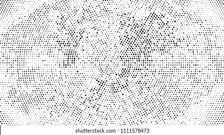 Halftone dotted background circularly distributed. Halftone effect vector pattern. Circle dots isolated on the white background.