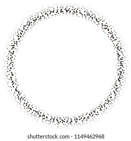 Halftone dotted background circularly distributed. Halftone effect vector pattern. Circle dots isolated on the white background.