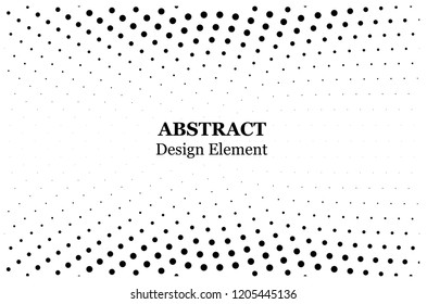 Halftone dotted background circularly distributed. Halftone effect vector pattern. Circle dots isolated on the white background.