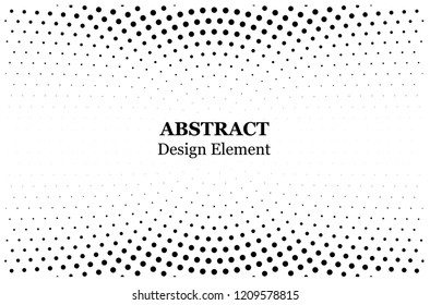 Halftone dotted background circularly distributed. Halftone effect vector pattern. Circle dots isolated on the white background.