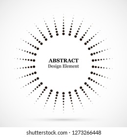 Halftone dotted background circularly distributed. Halftone effect vector pattern. Circle dots isolated on the white background.
Border logo icon. Draft emblem for your design.