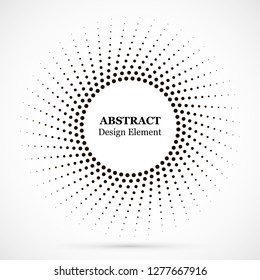 Halftone dotted background circularly distributed. Halftone effect vector pattern. Circle dots isolated on the white background.
Border logo icon. Draft emblem for your design.