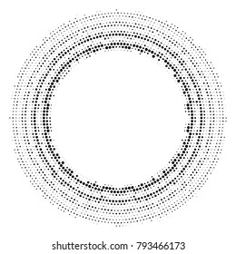 Halftone Dotted Background Circularly Distributed Halftone Stock Vector ...