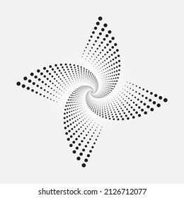 Halftone dotted background. Halftone effect vector pattern, texture, object. Circle dots isolated on the white background. Dotted design object.