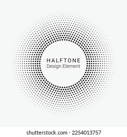 Halftone dotted background. Halftone effect vector pattern. Circle dots design element.