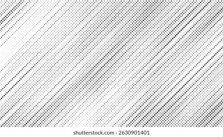 Halftone dotted background. Halftone effect vector pattern. Circle dots background. Diagonal line effect background. Vector illustration.