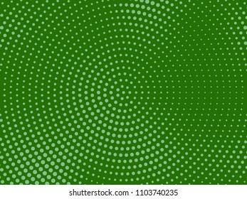 Halftone dotted background. Pop art style. Pattern with small circles, dots, design element for web banners, posters, cards, wallpapers, backdrops, sites. Green color. Vector illustration
