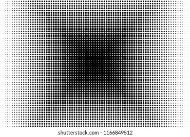 Halftone dotted background. Pop art style. Pattern with circles, dots. Radiating from the center starburst, sun burst rays, lines. Backdrop, design for web banners, Wallpaper,sites Vector illustration
