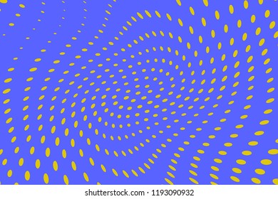 Halftone dotted background. Pop art style. Pattern with small circles, dots, design element for web banners, posters, cards, wallpapers, backdrops, sites. Blue and yellow color. Vector illustration