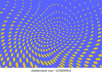 Halftone dotted background. Pop art style. Pattern with small circles, dots, design element for web banners, posters, cards, wallpapers, backdrops, sites. Blue and yellow color. Vector illustration