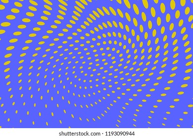 Halftone dotted background. Pop art style. Pattern with small circles, dots, design element for web banners, posters, cards, wallpapers, backdrops, sites. Blue and yellow color. Vector illustration