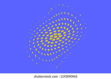Halftone dotted background. Pop art style. Pattern with small circles, dots, design element for web banners, posters, cards, wallpapers, backdrops, sites. Blue and yellow color. Vector illustration