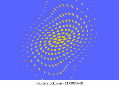 Halftone dotted background. Pop art style. Pattern with small circles, dots, design element for web banners, posters, cards, wallpapers, backdrops, sites. Blue and yellow color. Vector illustration